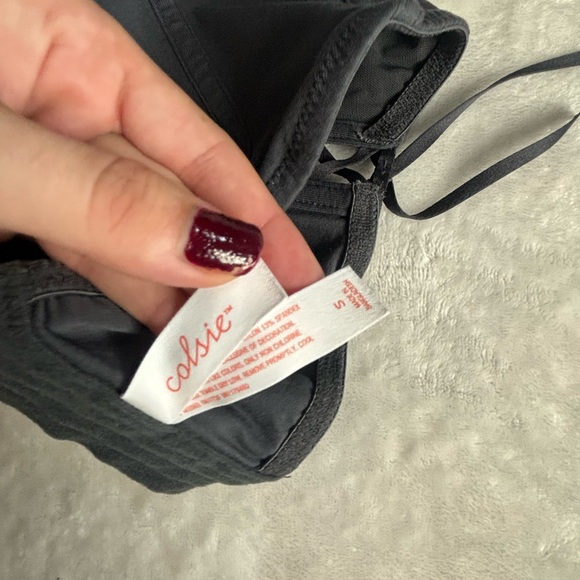 Dark grey Lace Corset Top - Picture 4 of 4